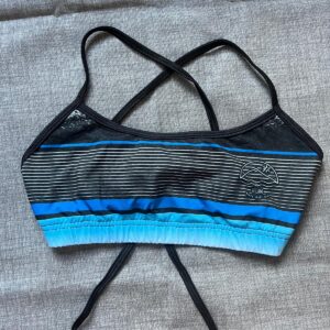 Top Negro a raya y Azul